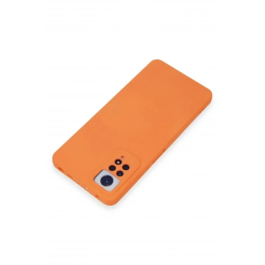 Mey İthalat®   Redmi Note 12 Pro 4G Kılıf Nano içi Kadife Silikon - Turuncu