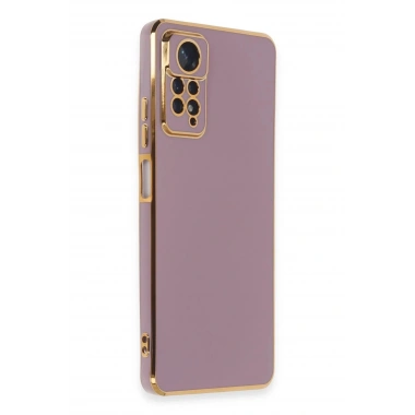 Mey İthalat®   Redmi Note 12 Pro 4G Kılıf Volet Silikon - Mor