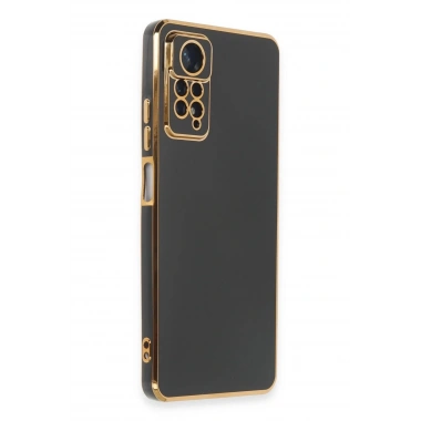 Mey İthalat®   Redmi Note 12 Pro 4G Kılıf Volet Silikon - Siyah