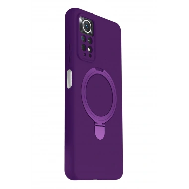 Mey İthalat®   Redmi Note 12 Pro 4G Regal Magsafe Standlı Kapak - Derin Mor