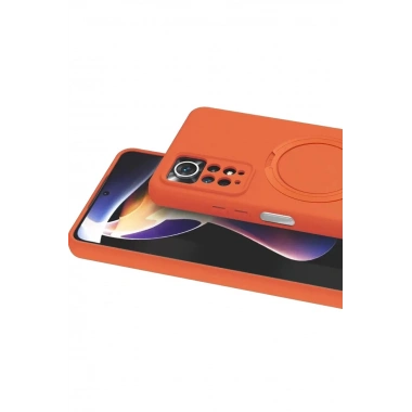Mey İthalat®   Redmi Note 12 Pro 4G Regal Magsafe Standlı Kapak - Turuncu