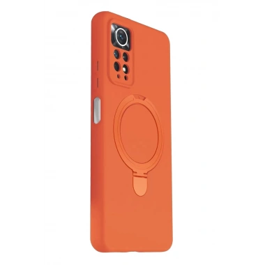 Mey İthalat®   Redmi Note 12 Pro 4G Regal Magsafe Standlı Kapak - Turuncu