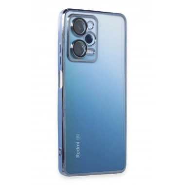 Mey İthalat®   Redmi Note 12 Pro 5G Kılıf  Lensli Silikon - Açık Mavi