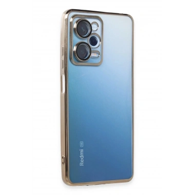 Mey İthalat®   Redmi Note 12 Pro 5G Kılıf  Lensli Silikon - Gold