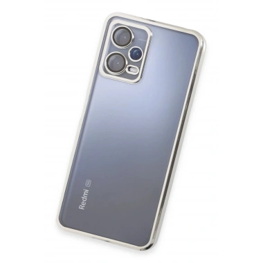 Mey İthalat®   Redmi Note 12 Pro 5G Kılıf  Lensli Silikon - Gümüş