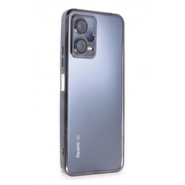 Mey İthalat®   Redmi Note 12 Pro 5G Kılıf  Lensli Silikon - Siyah