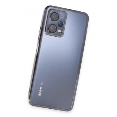 Mey İthalat®   Redmi Note 12 Pro 5G Kılıf  Lensli Silikon - Siyah