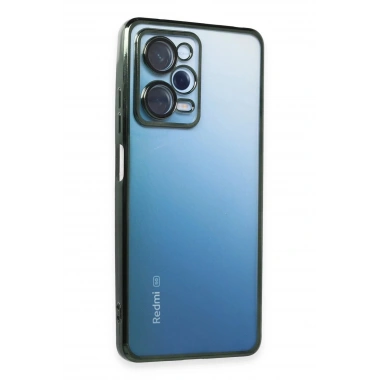 Mey İthalat®   Redmi Note 12 Pro 5G Kılıf  Lensli Silikon - Yeşil