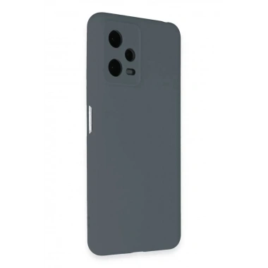 Mey İthalat®   Redmi Note 12 Pro 5G Kılıf Nano içi Kadife Silikon - Gri