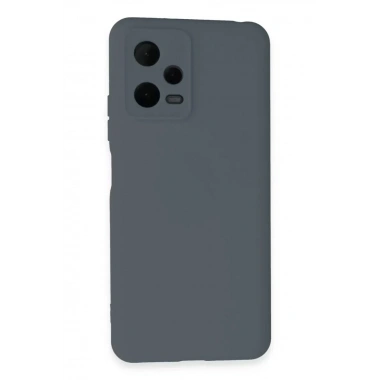 Mey İthalat®   Redmi Note 12 Pro 5G Kılıf Nano içi Kadife Silikon - Gri