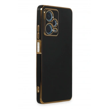 Mey İthalat®   Redmi Note 12 Pro Plus Kılıf Volet Silikon - Siyah