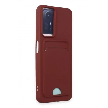 Mey İthalat®   Redmi Note 12S Kılıf Kelvin Kartvizitli Silikon - Bordo