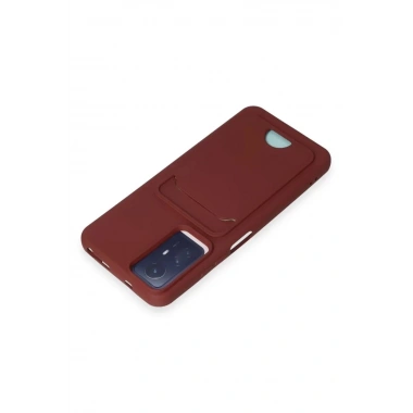 Mey İthalat®   Redmi Note 12S Kılıf Kelvin Kartvizitli Silikon - Bordo
