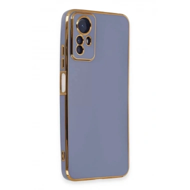 Mey İthalat®   Redmi Note 12S Kılıf Volet Silikon - Mavi