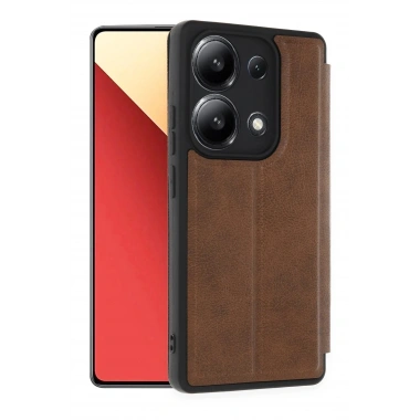 Mey İthalat® Redmi Note 13 4G Kılıf Flip Cover - Taba