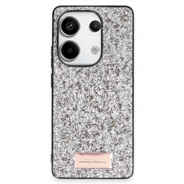 Mey İthalat®   Redmi Note 13 Pro 4G Bright Simli Kapak - Gümüş