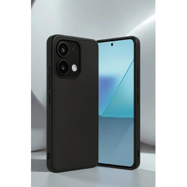 Mey İthalat®   Redmi Note 13 Pro 4G Kılıf Aras Deri Kapak - Siyah