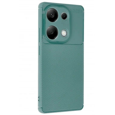 Mey İthalat®   Redmi Note 13 Pro 4G Kılıf Auto Focus Karbon Kapak - Koyu Yeşil