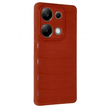 Mey İthalat® Redmi Note 13 Pro 4G Kılıf Bibercas Silikon Kapak - Kırmızı