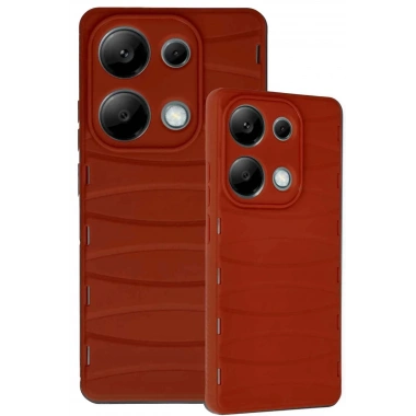Mey İthalat® Redmi Note 13 Pro 4G Kılıf Bibercas Silikon Kapak - Kırmızı