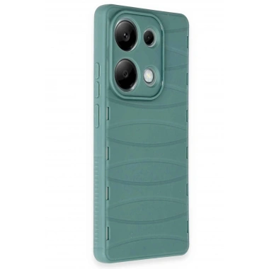 Mey İthalat®   Redmi Note 13 Pro 4G Kılıf Bibercas Silikon Kapak - Koyu Yeşil