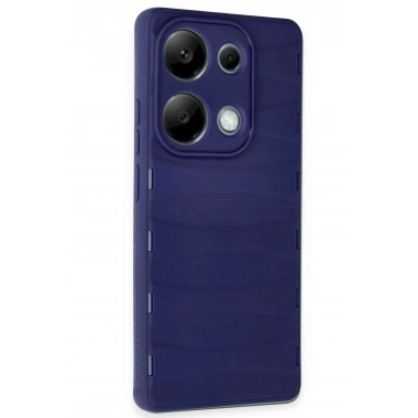 Mey İthalat® Redmi Note 13 Pro 4G Kılıf Bibercas Silikon Kapak - Lacivert