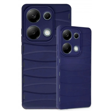 Mey İthalat® Redmi Note 13 Pro 4G Kılıf Bibercas Silikon Kapak - Lacivert
