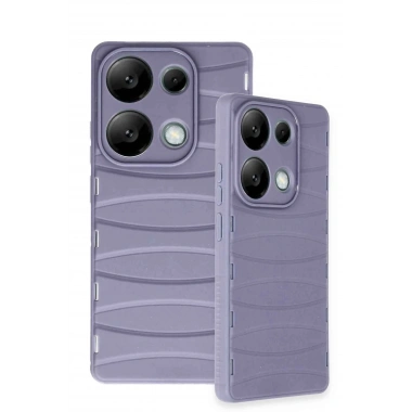 Mey İthalat® Redmi Note 13 Pro 4G Kılıf Bibercas Silikon Kapak - Lila