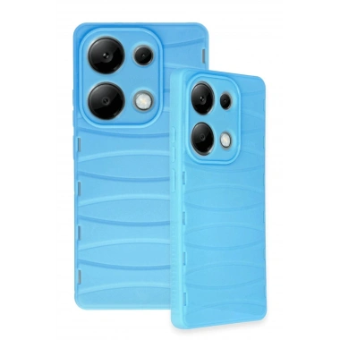 Mey İthalat® Redmi Note 13 Pro 4G Kılıf Bibercas Silikon Kapak - Mavi
