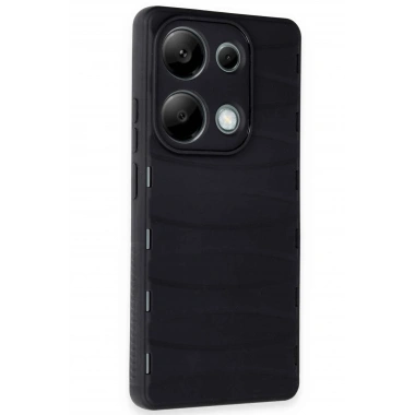 Mey İthalat® Redmi Note 13 Pro 4G Kılıf Bibercas Silikon Kapak - Siyah