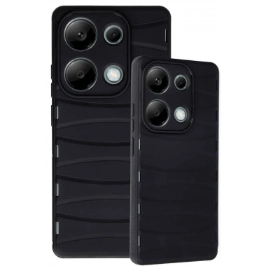 Mey İthalat® Redmi Note 13 Pro 4G Kılıf Bibercas Silikon Kapak - Siyah