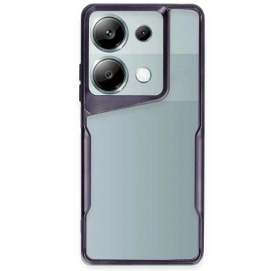 Mey İthalat®   Redmi Note 13 Pro 4G Kılıf Boyi Silikon Kapak - Derin Mor