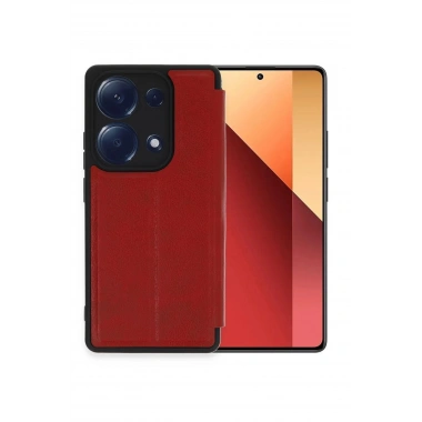Mey İthalat® Redmi Note 13 Pro 4G Kılıf Flip Cover - Kırmızı
