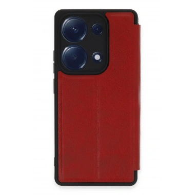 Mey İthalat® Redmi Note 13 Pro 4G Kılıf Flip Cover - Kırmızı
