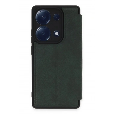 Mey İthalat® Redmi Note 13 Pro 4G Kılıf Flip Cover - Koyu Yeşil