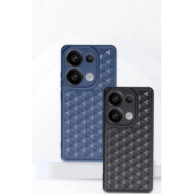 Mey İthalat® Redmi Note 13 Pro 4G Kılıf Petek Silikon Kapak - Kırmızı