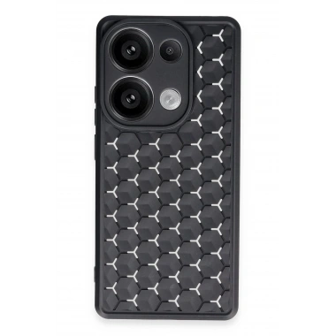 Mey İthalat® Redmi Note 13 Pro 4G Kılıf Petek Silikon Kapak - Siyah
