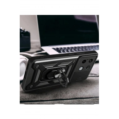 Mey İthalat®   Redmi Note 13 Pro 4G Pars Lens Yüzüklü Silikon - Yeşil