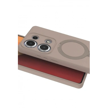 Mey İthalat®   Redmi Note 13 Pro 4G Regal Magsafe Standlı Kapak - Çöl Titanyum