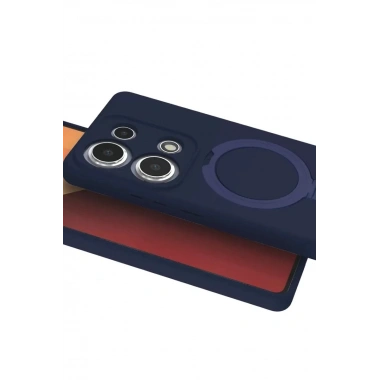 Mey İthalat®   Redmi Note 13 Pro 4G Regal Magsafe Standlı Kapak - Lacivert