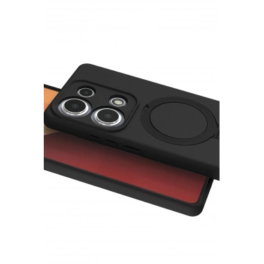 Mey İthalat®   Redmi Note 13 Pro 4G Regal Magsafe Standlı Kapak - Siyah