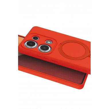 Mey İthalat®   Redmi Note 13 Pro 4G Regal Magsafe Standlı Kapak - Turuncu