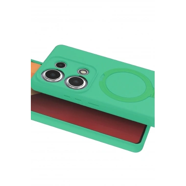 Mey İthalat®   Redmi Note 13 Pro 4G Regal Magsafe Standlı Kapak - Yeşil