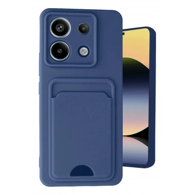 Mey İthalat®   Redmi Note 13 Pro 5G Kılıf Kelvin Kartvizitli Silikon - Lacivert