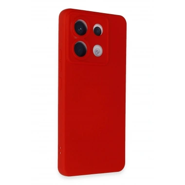 Mey İthalat®   Redmi Note 13 Pro 5G Kılıf Nano içi Kadife Silikon - Kırmızı