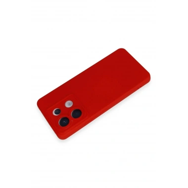 Mey İthalat®   Redmi Note 13 Pro 5G Kılıf Nano içi Kadife Silikon - Kırmızı