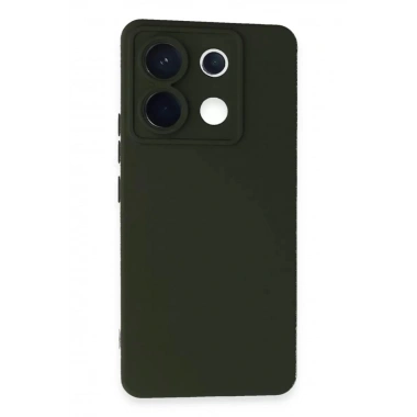 Mey İthalat®   Redmi Note 13 Pro 5G Kılıf Nano içi Kadife Silikon - Koyu Yeşil