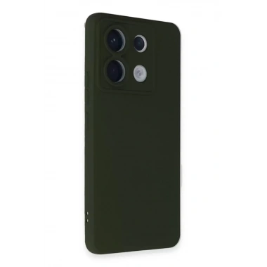 Mey İthalat®   Redmi Note 13 Pro 5G Kılıf Nano içi Kadife Silikon - Koyu Yeşil