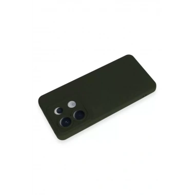 Mey İthalat®   Redmi Note 13 Pro 5G Kılıf Nano içi Kadife Silikon - Koyu Yeşil