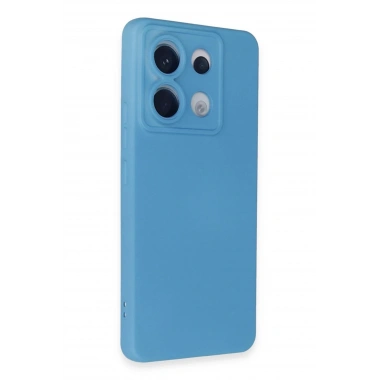 Mey İthalat®   Redmi Note 13 Pro 5G Kılıf Nano içi Kadife Silikon - Mavi
